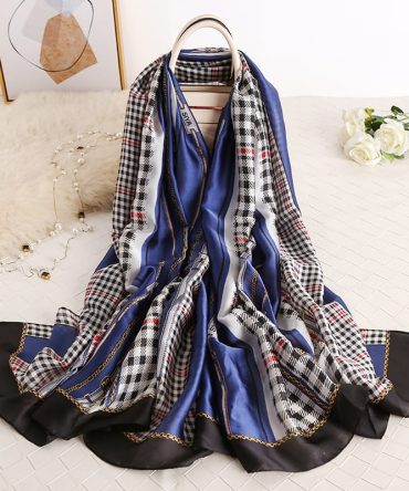 Sodalite Blue Silk Scarf