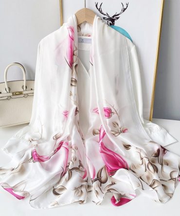 Soft Peach Silk Scarf