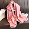 Soft Pink Satin Scarf