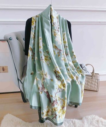 Spanish Green Silk Scarf