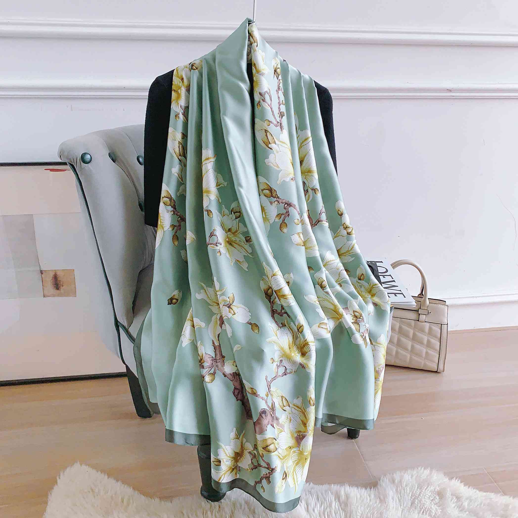 Spanish Green Silk Scarf