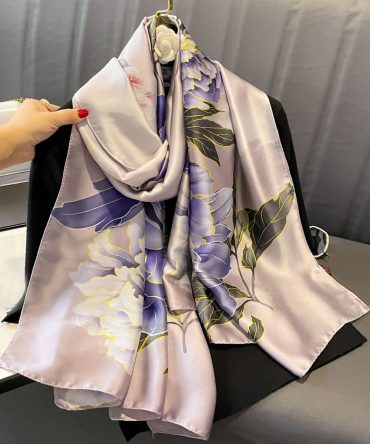 Printed Silk Scarf – Sweden Pink