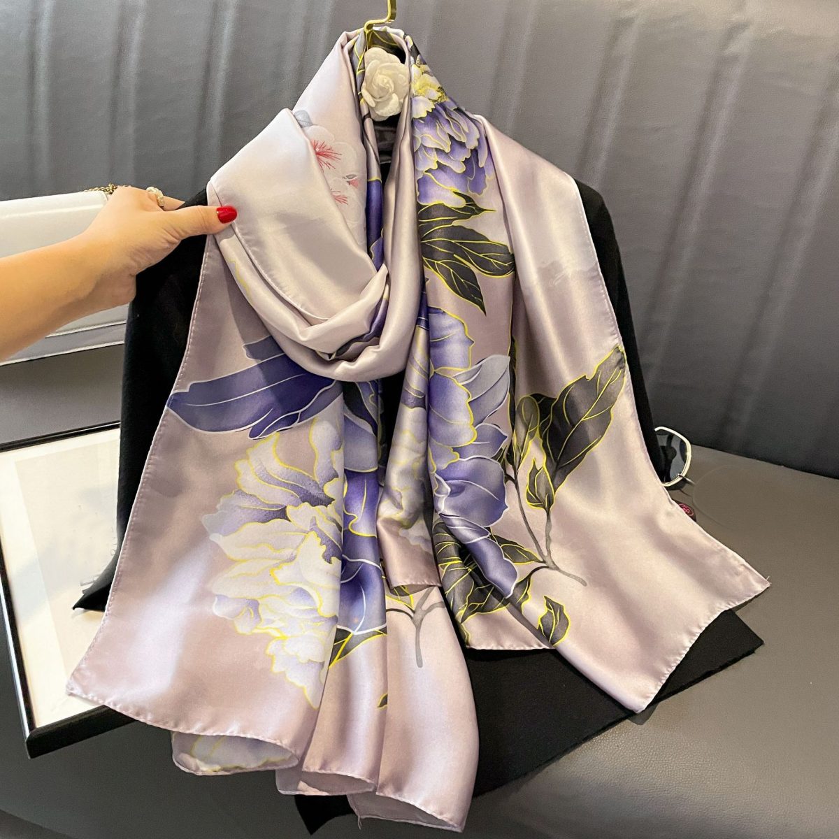 Sweden Pink Silk Scarf