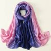 Thistle Pinkish Blue Silk Scarf