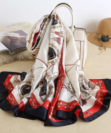 Timberwolf Silk Scarf