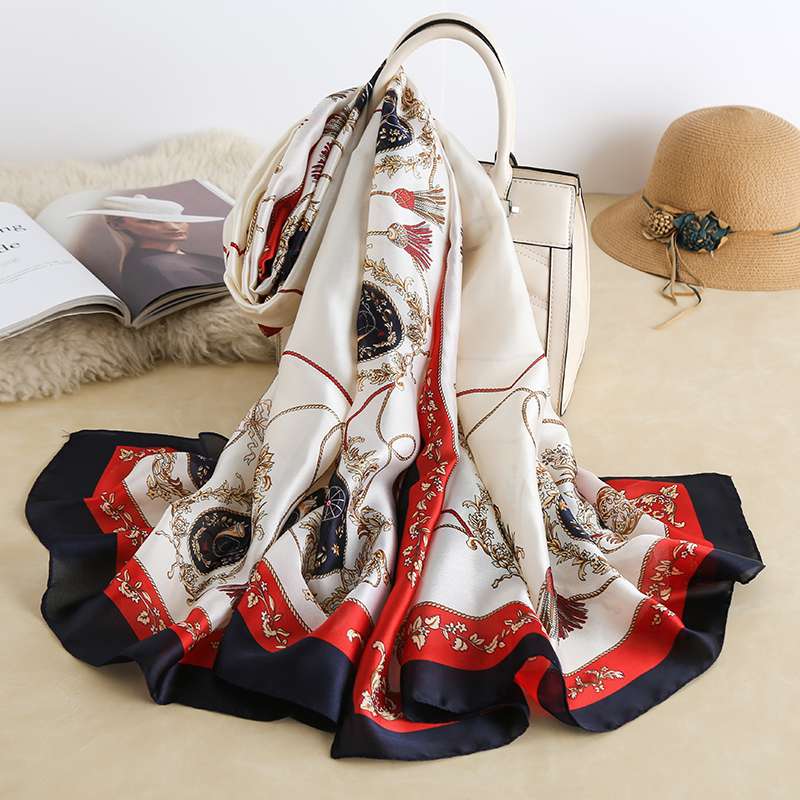 Timberwolf Silk Scarf