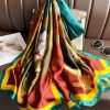 Turquoise Blue Silk Scarf