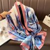 Twil Teal Blue Silk Scarf