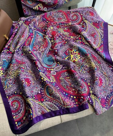 Twilight Lavender Silk Scarf