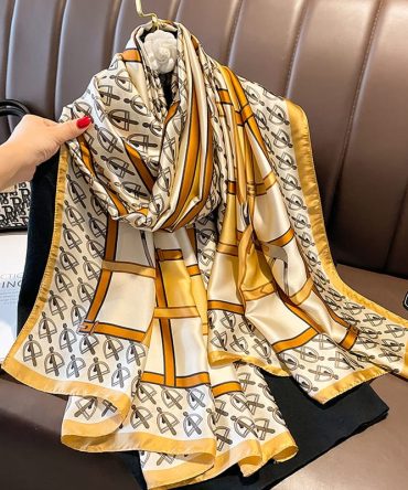 Umber Brown Silk Scarf