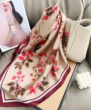 Velvet Maroon Neck Scarf