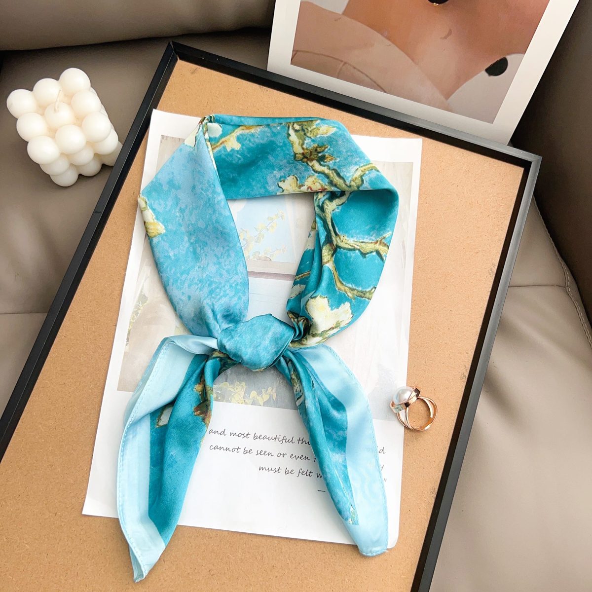 Verdigris Blue Neck Scarf