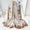 Very Light Brown Silk Scarf