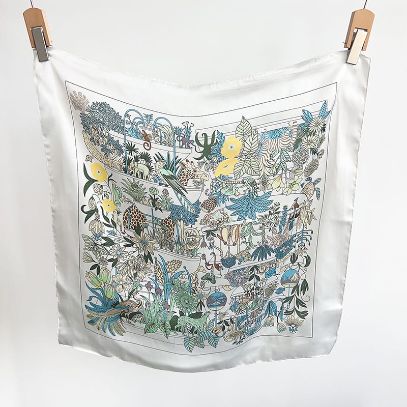 Whirl White Neck Scarf