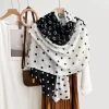 White Dotted Printed Scarf