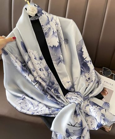 White Lake Silk Scarf