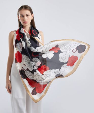 White Smoke Silk Scarf