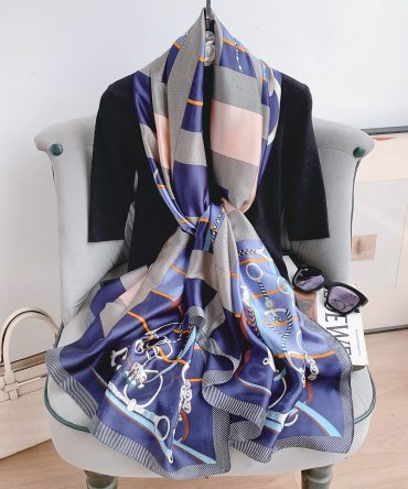 Wild Blue Yonder Silk Scarf