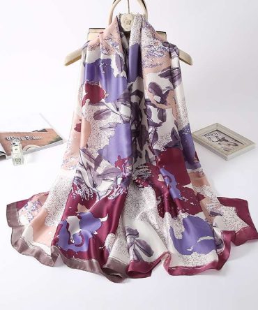 Wine Berry Silk Scarf