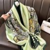 Winter Mist Green Silk Scarf