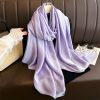 Wisteria Purple Satin Scarf