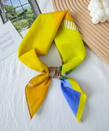 Yellow Day Charm Square Scarf