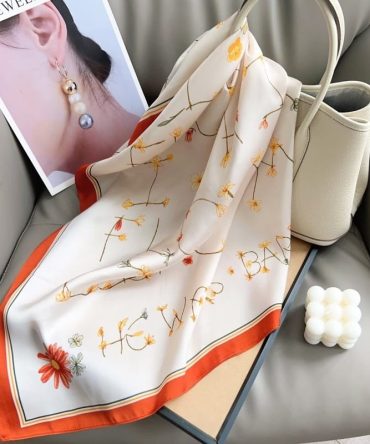 Zircon White Neck Scarf